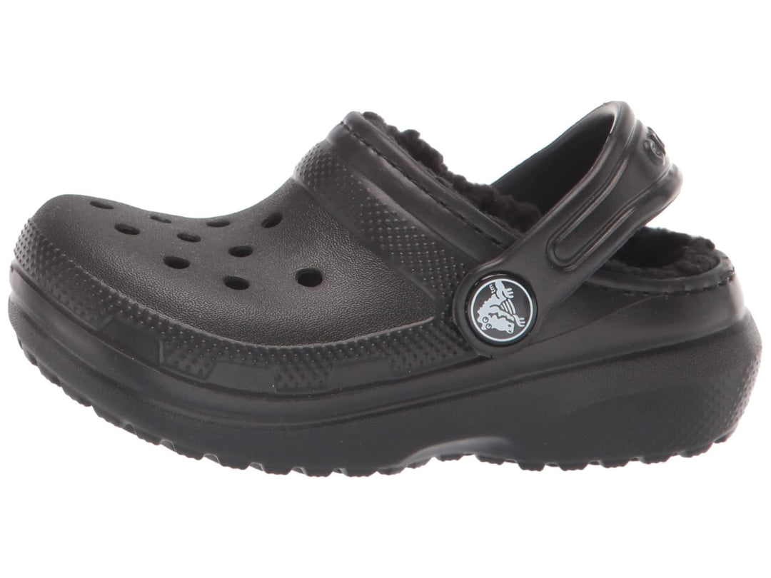 Crocs Unisex Kinder Classic Lined Clog K Holzschuh 30/31 EU Schwarz, 30/31 EU Schwarz