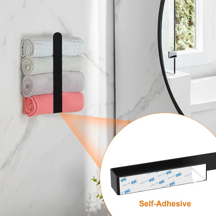 Ibergrif Handtuchhalter ohne Bohren, 37CM 304 Edelstahl Handtuchstange zum Kleben für Bad & Küche (P