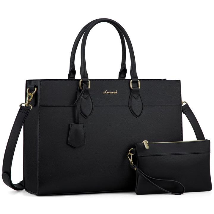 LOVEVOOK Laptoptasche Damen 15,6 Zoll, Gross Arbeitstasche Handtasche Schultertasche Wasserdicht PU