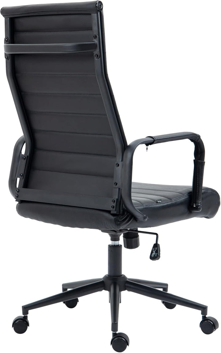CLP Bürostuhl ergonomisch Kolumbus Echtleder, Schreibtischstuhl höhenverstellbar stufenlos, Drehstuh