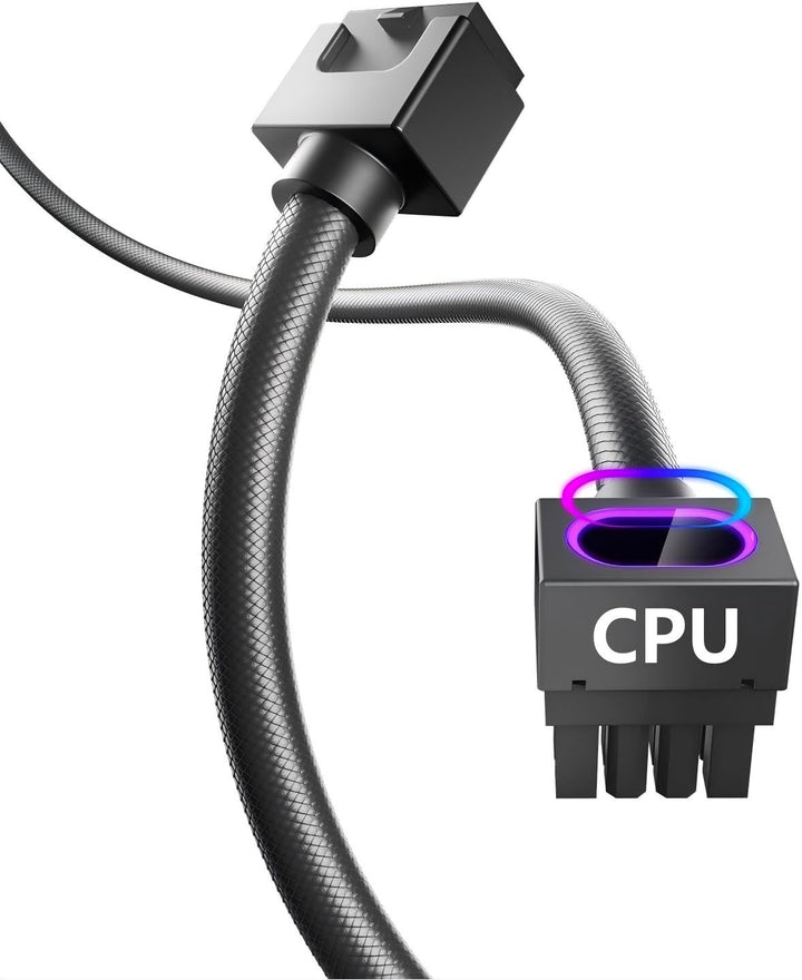 AsiaHorse Hydrus 8-Pin CPU Verlängerungskabel [NUR FÜR CPU], EPS 12V Stromkabel (NICHT FÜR GPU), 18A