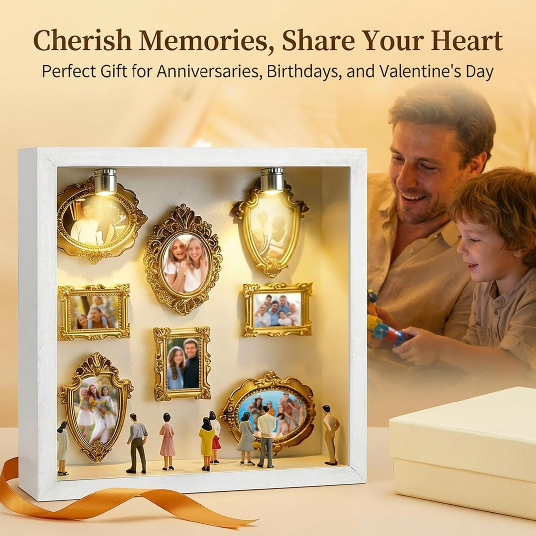 DIY Mini Museum Bilderrahmen,Mini Figuren Menschen Museum Silhouette Box, Menschen Figuren Museums M