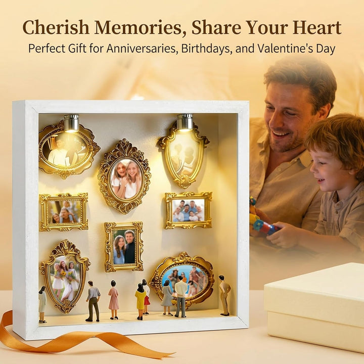 DIY Mini Museum Bilderrahmen,Mini Figuren Menschen Museum Silhouette Box, Menschen Figuren Museums M