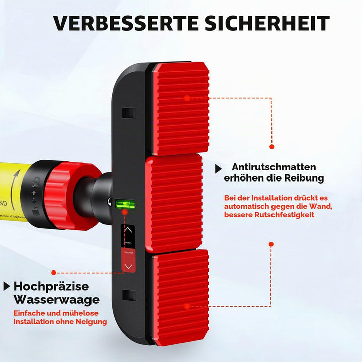 Klimmzugstange für Türrahmen ohne Schrauben mit innovativer Gewindesperre für sicheren Halt – Pull U
