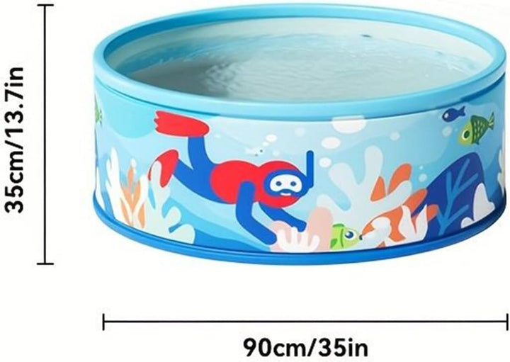 Wasserbecken | Mädchen Badebecken - PVC Rundpool Dicke Wände Tragbar Für Erwachsene & Kinder Garten