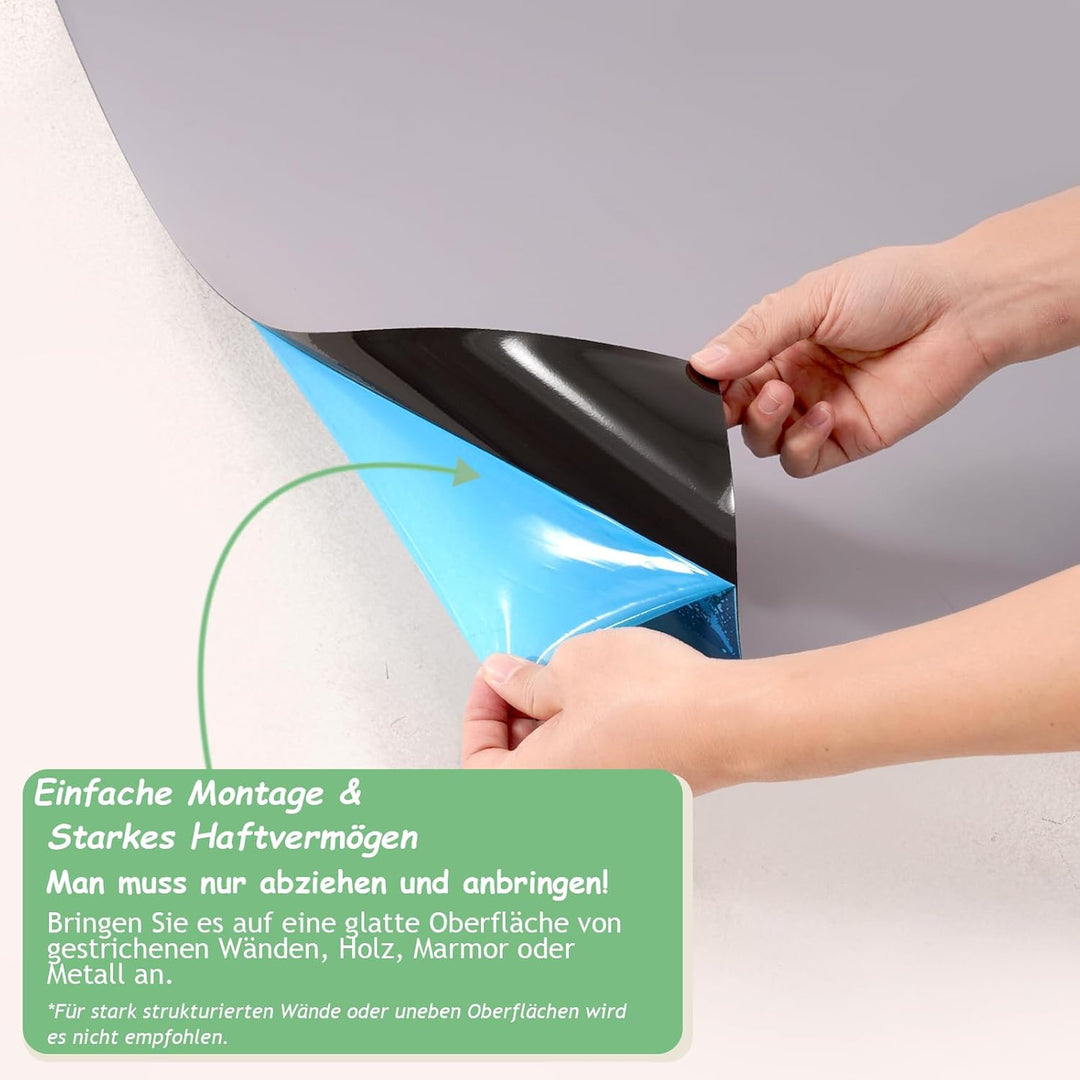 Magnettafel Kinder Selbstklebend： Magnetwand Kinderzimmer 80×100 cm Bogen - Hellgrau Hellgrau 80*100