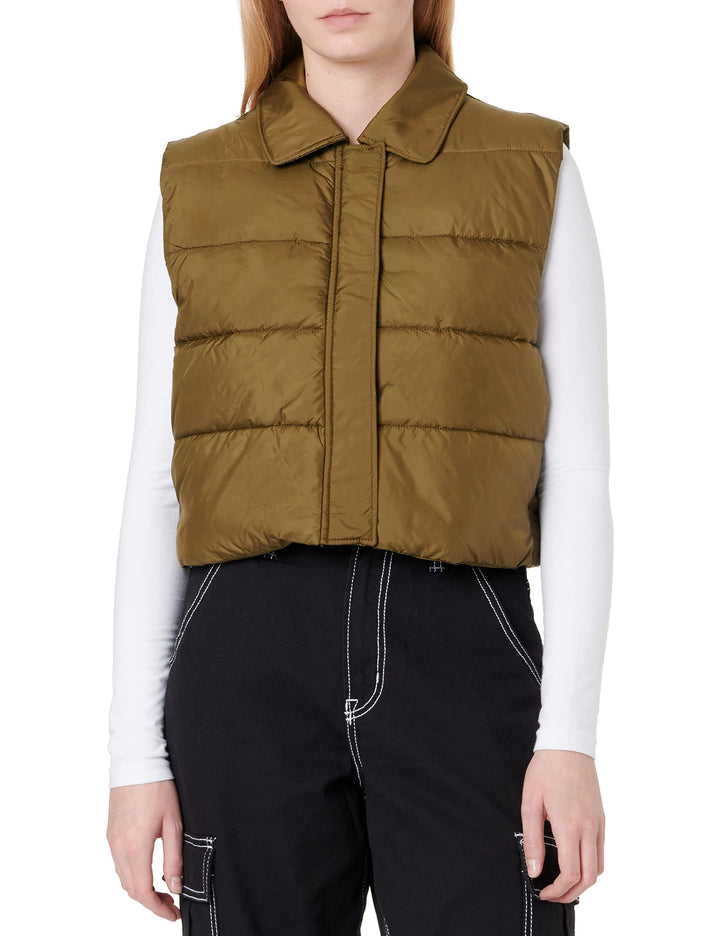 JJXX Damen Jxellinor Recycle Padded Vest Sn Weste S Dark Olive, S Dark Olive