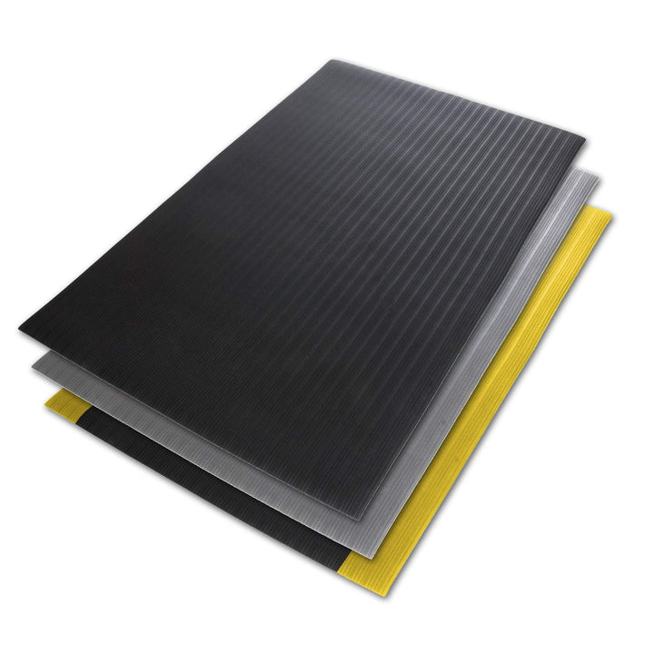 Floordirekt Anti-Ermüdungsmatte Softer-Work-Mat 90 x 200 cm, Schwarz - Ergonomische Arbeitsplatzmatt