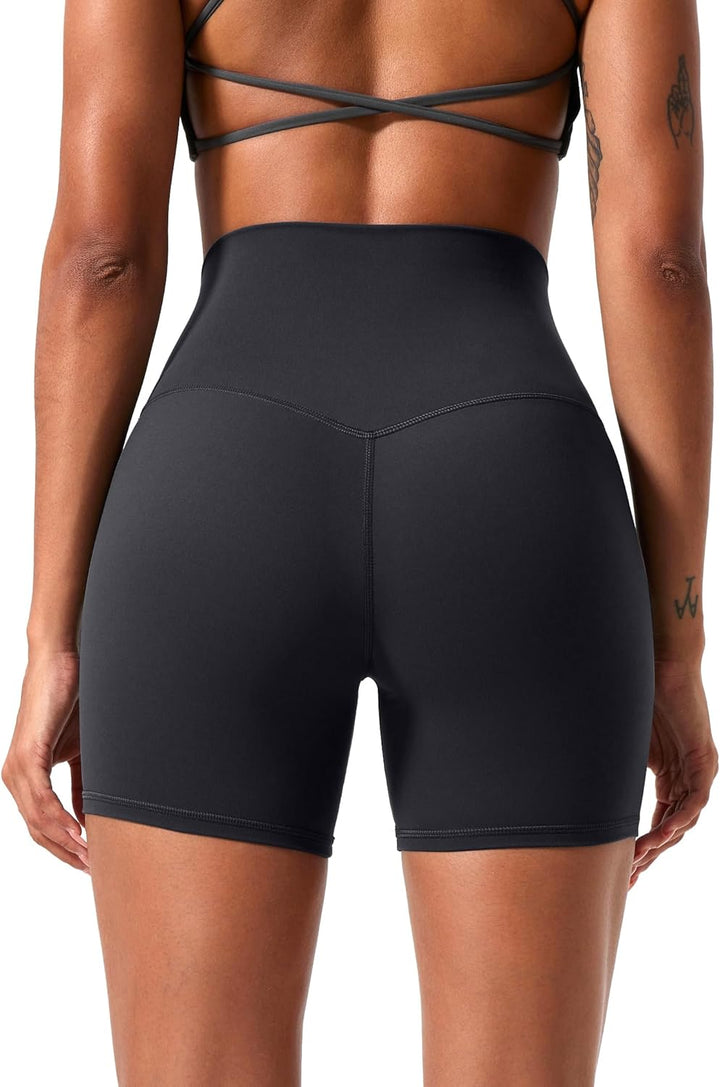 VOENXE Radlerhose Damen Kurze Hohe Taille, Anti Scheuern Kurze Hose Leggings, Blickdicht Shorts Spor