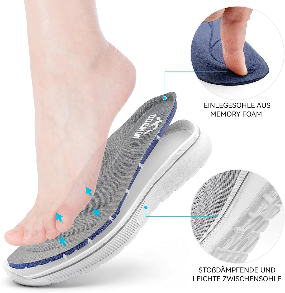 ODCKOI Sneaker Herren Ohne Schnuersenkel Slip-on Schuhe Mesh Atmungsaktiv Leicht Laufschuhe Sportsch