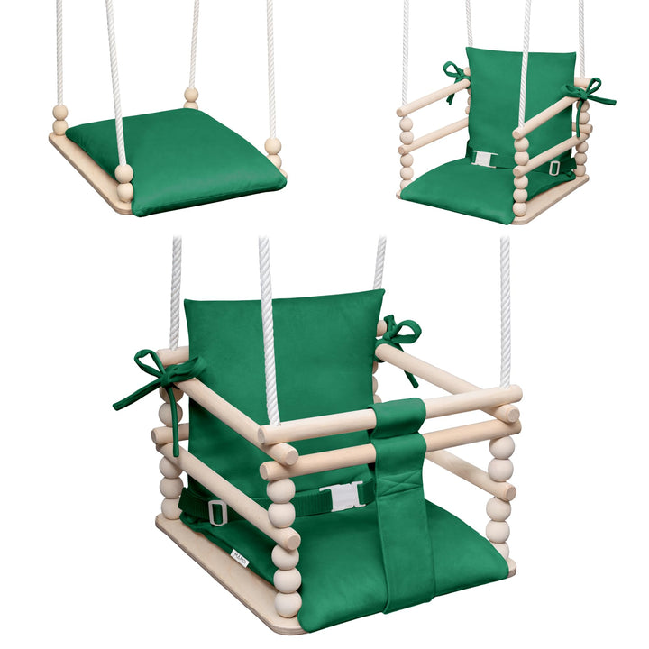 MAMOI® Schaukel Indoor, Holzschaukel, Schaukel aus Holz, Schaukel für Zimmer und Türrahmen, Schaukel