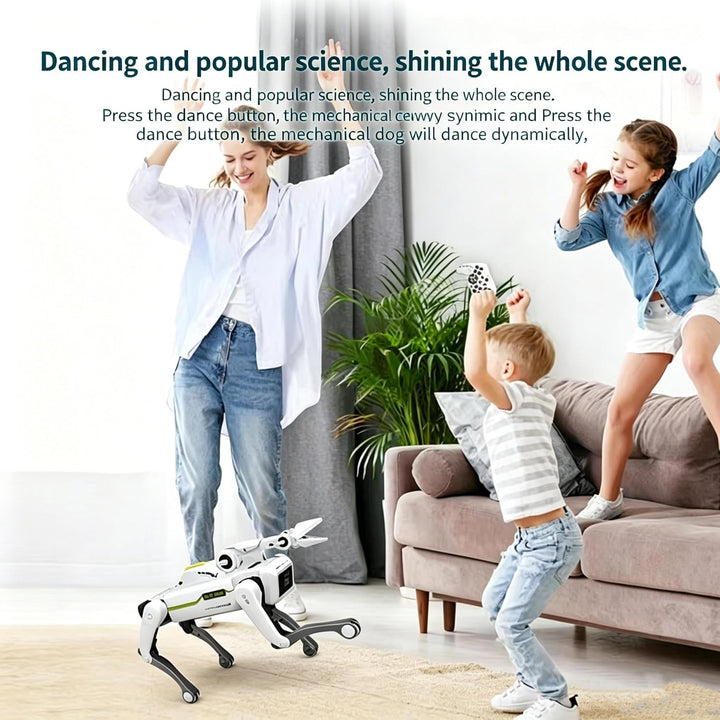 X-Verse 8008 RC Roboter Hund, Sprach und Interagieren mit Langarm Clip, Programmierbarer Tanz Musik