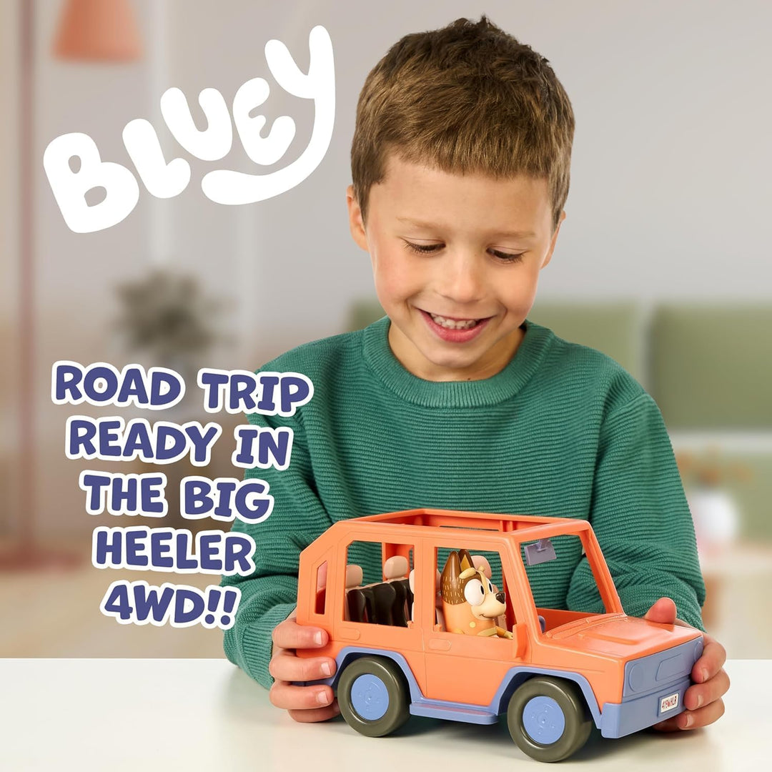 BlueY Heeler-Familienwagen; Ausflug mit Familie Heeler; enthält bewegliche Chilli-Figur; mit offenem