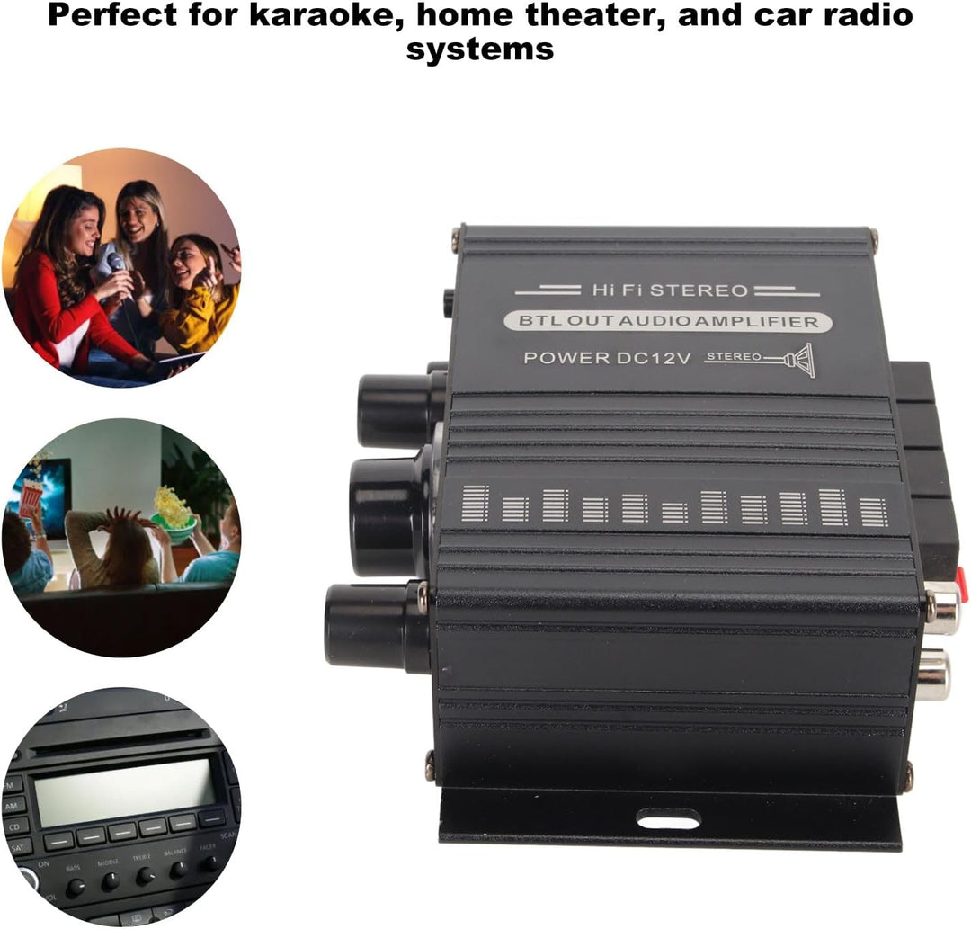 Bluetooth 5.0 Audio-Leistungsverstärker, Aluminiumlegierung, 20 W X 2, 20 Hz Bis 20 kHz, Stereo-Vers