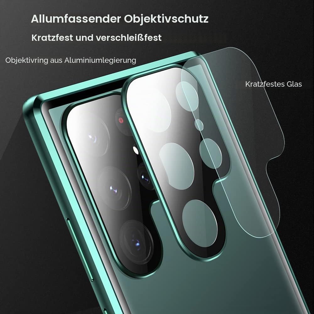 CeeEee Anti-Spy Case für Samsung S22 Ultra Hülle 5G Ultra Dünn Magnetische Cover mit Dual Gehärtetem