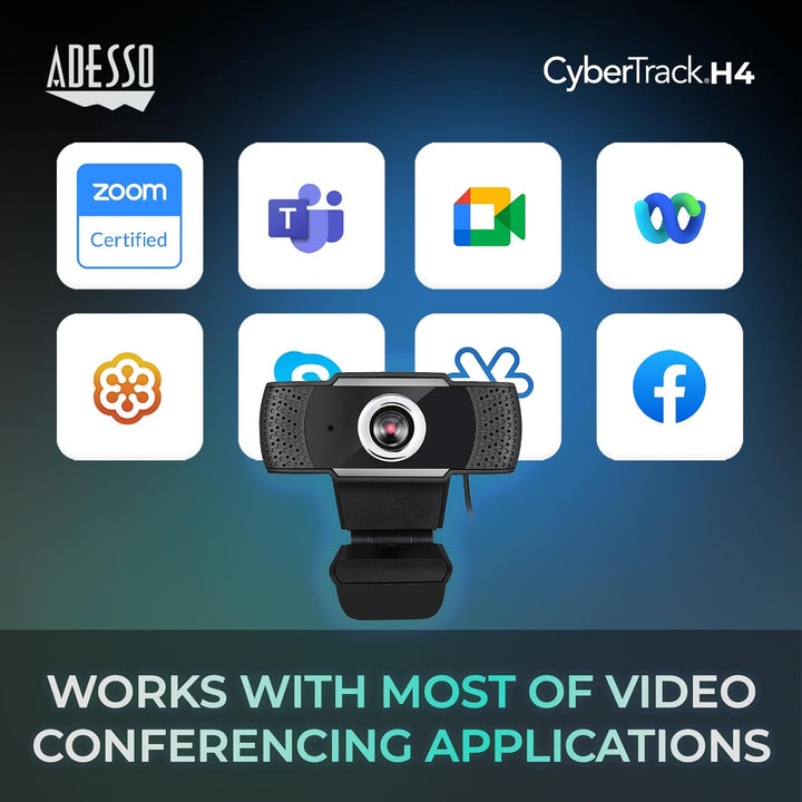 CyberTrack H4 Webcam HD 1080P inkl. Mikrofon, CYBERTRACK H4