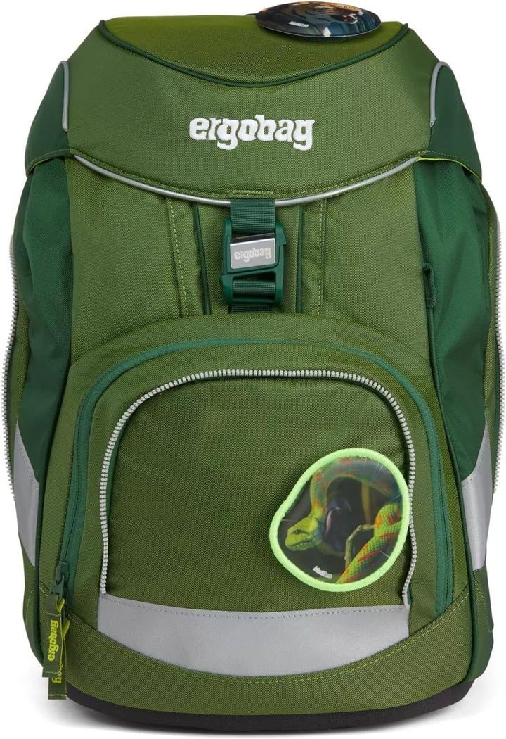ergobag Pack Shiny-Edition - Schulrucksack Set 6tlg. Grüne Mambär - Grün