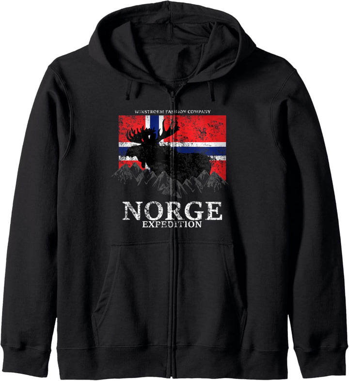 Norwegen Elch Fjord Norwegenurlaub Skandinavien Oslo Bergen Kapuzenjacke