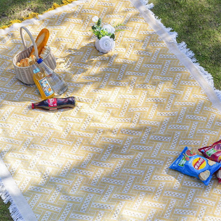 Boho-Picknickdecke, wasserdichte, waschbare Stranddecke, Strandmatte, Campingdecke für Outdoor/Pickn