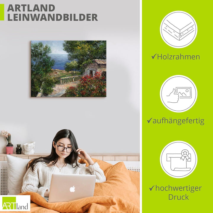 ARTland Leinwandbilder Wandbild Bild auf Leinwand Rubino Toskana I Landschaften Europa Italien Maler