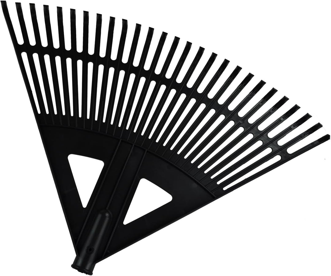 2X Gartenrechen, Extra Breit XXL, Schwarz Rechen, Laubbesen Laubrechen Laubfeger aus Kunststoff, 58