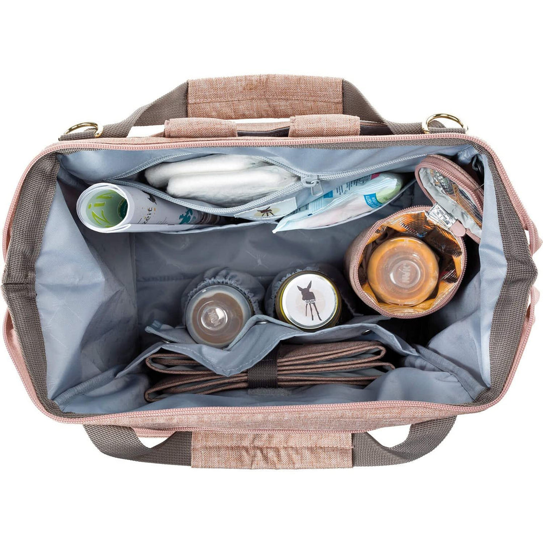 LÄSSIG Baby Wickelrucksack Wickeltasche inkl. Wickelzubehör nachhaltig produziert/Goldie Backpack, r