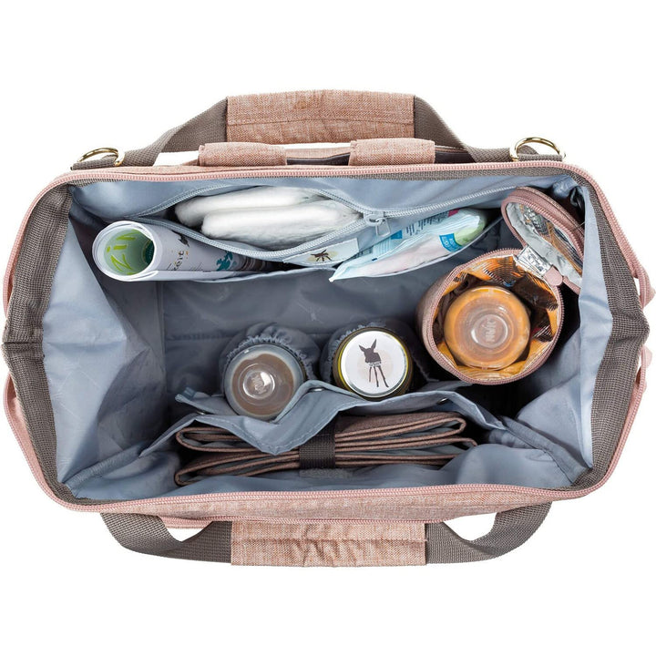 LÄSSIG Baby Wickelrucksack Wickeltasche inkl. Wickelzubehör nachhaltig produziert/Goldie Backpack, r