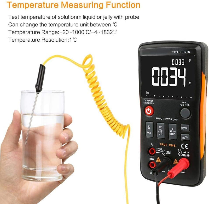 Digital Multimeter, ANENG Q1 Echt Effektiv Voltmeter Amperemeter Kapazitätsmesser Messwiderstand Fre