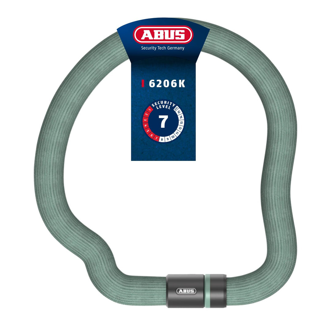ABUS Kettenschloss Goose Lock – biegsames, klapperfreies Fahrradschloss aus gehärtetem Stahl – 6 mm