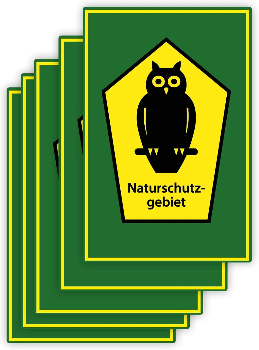 5 Stück Naturschutzgebiet Schild 20 x 30 cm aus stabiler PVC Hartschaumplatte 3mm mit UV-Schutz von