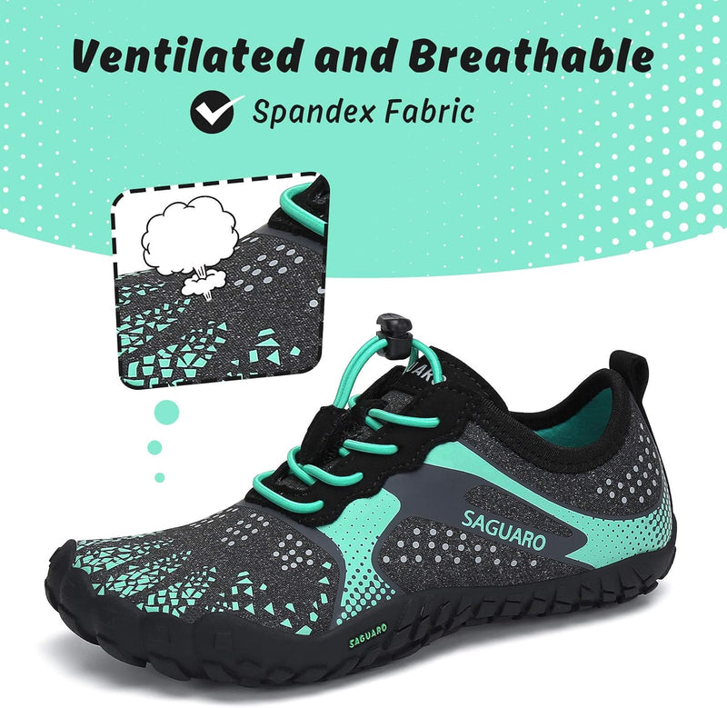 SAGUARO Unisex-Kinder Barfussschuhe Schnell Trocknend Wanderschuhe Leicht Laufschuhe Gr.24-36 26 EU