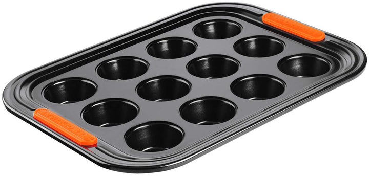 Le Creuset Antihaft Muffinform, Für 12 Stück (Ø 7 cm), Sauerteigbeständig, Aus Karbonstahl gefertigt