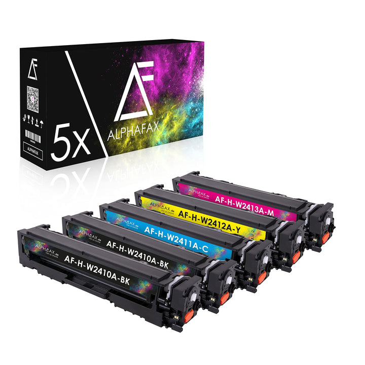 5 Toner kompatibel mit HP W2410A W2411A W2412A W2413A 216A für Color Laserjet Pro M183fw [MIT CHIP]