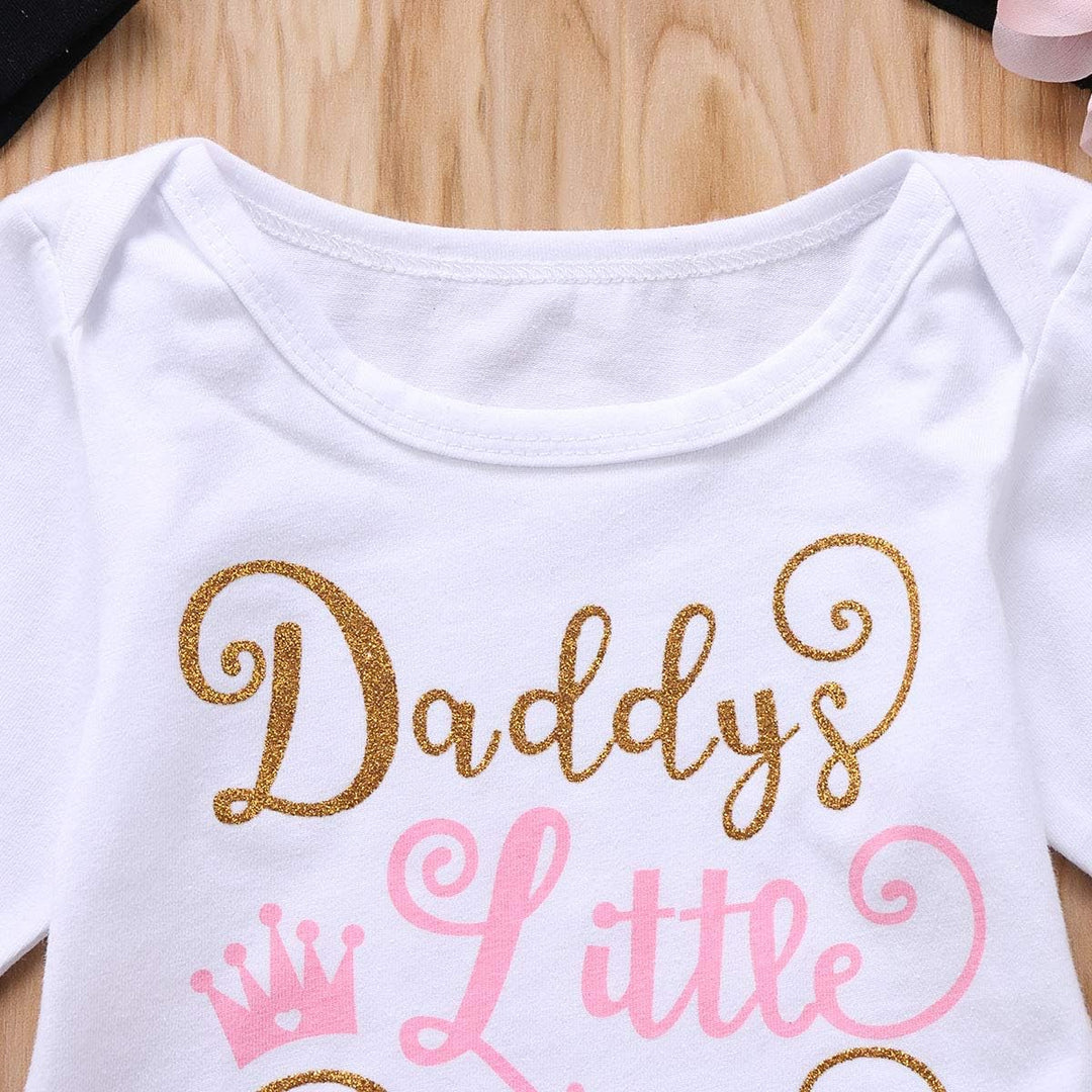 Geagodelia Babykleidung Set Baby Mädchen Langarm Body Strampler + Hose + Stirnband Mütze Kleinkinder
