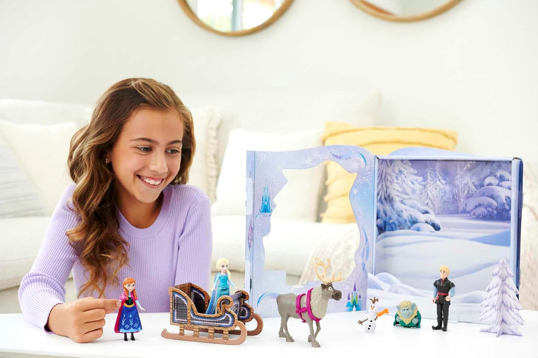 Disney Die Eiskönigin - Märchen-Set mit 6 spielerischen Lieblingsfiguren, interaktiver Verpackung un