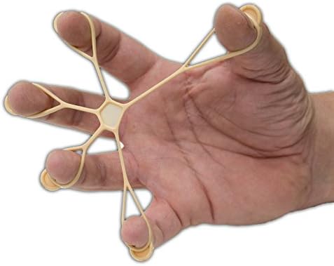 AFH Finger Expander | Hand Exerciser | 3er Pack | sehr leicht (beige), leicht (gelb) und mittel (rot