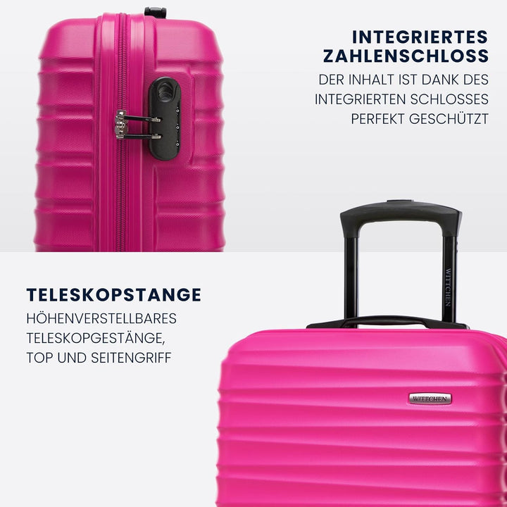 WITTCHEN Reisekoffer Handgepäck Kabinengepäck Rollkoffer Kabinenkoffer Kleiner Koffer Trolley Hartsc