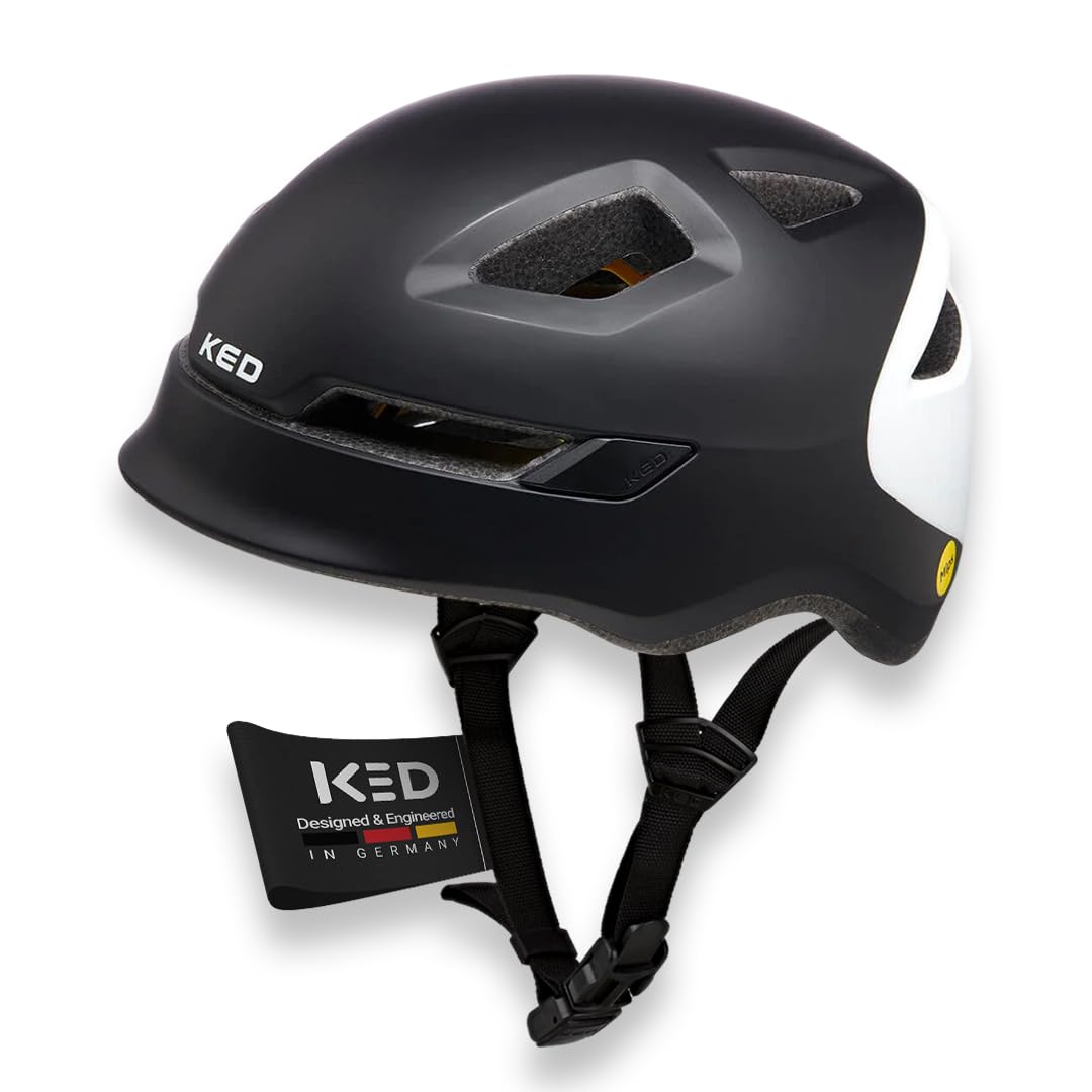 KED Pop MIPS Kinder Fahrrad Helm schwarz/weiss 2023 black white M | 52-56cm, black white M | 52-56cm
