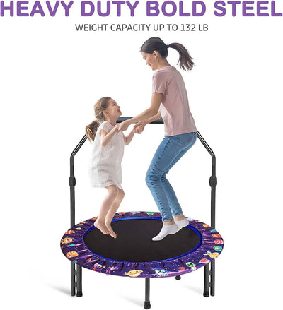 Trampolin für Kinder, 36" Mini Kindertrampolin mit Verstellbarer Griff, Kindertrampolin mit gepolste