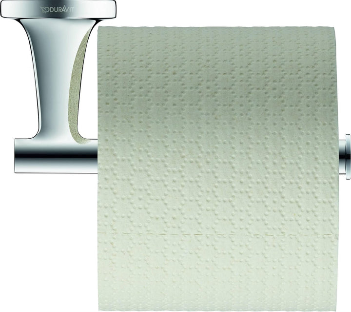 Duravit Papierrollenhalter Starck T, für 1 Rolle, Wandmontage, Chrom ohne Deckel für 1 Rolle Chrom,
