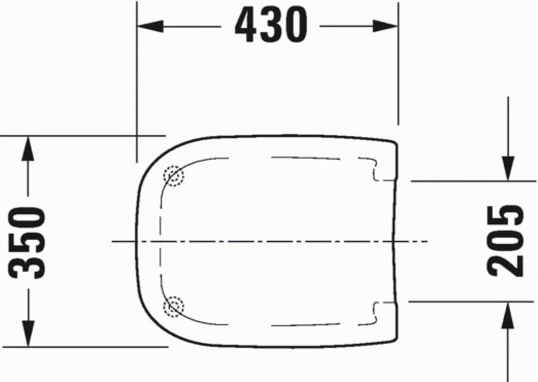Duravit WC-Sitz D-Code Compact, Toilettendeckel aus Urea-Duroplast, Klodeckel mit Edelstahl Scharnie