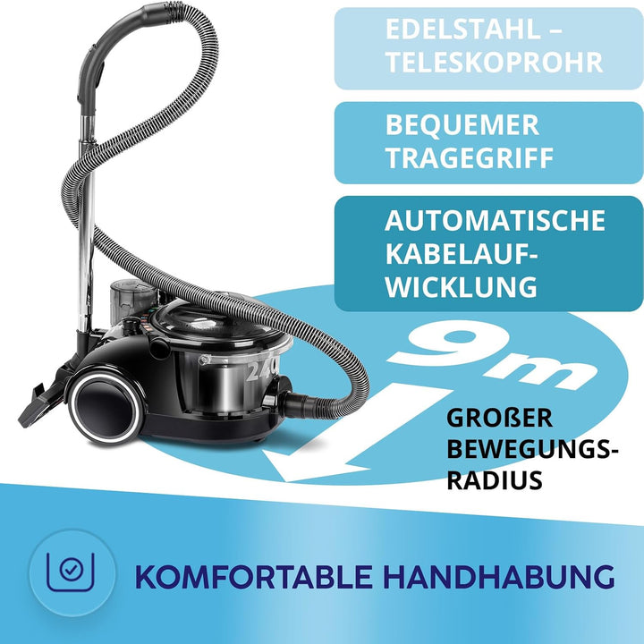 MPM - MOD-47 - Staubsauger mit Bora-Wasserfilter und Luftreiniger - für Allergiker - gegen Milben, T