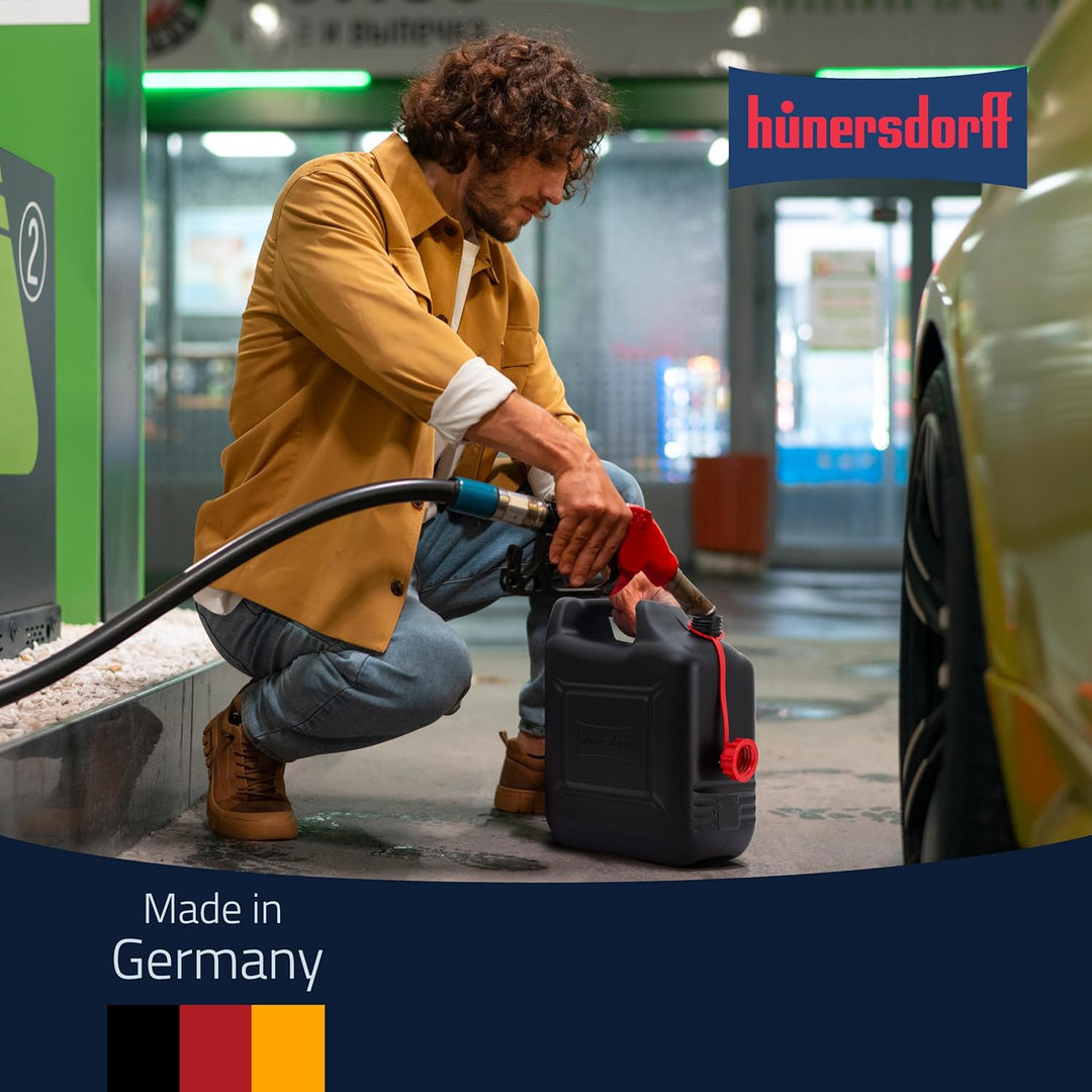 hünersdorff Kraftstoff-Kanister 862800 COMPACT 10l für Benzin, Diesel und andere Gefahrgüter, UN-Zul