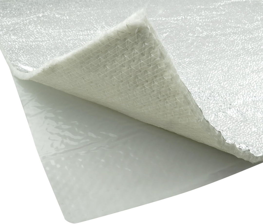 50x50cm Alu-Fiberglas Hitzeschutzmatte selbstklebend Isoliermatte Hitzeschutzfolie | 5mm