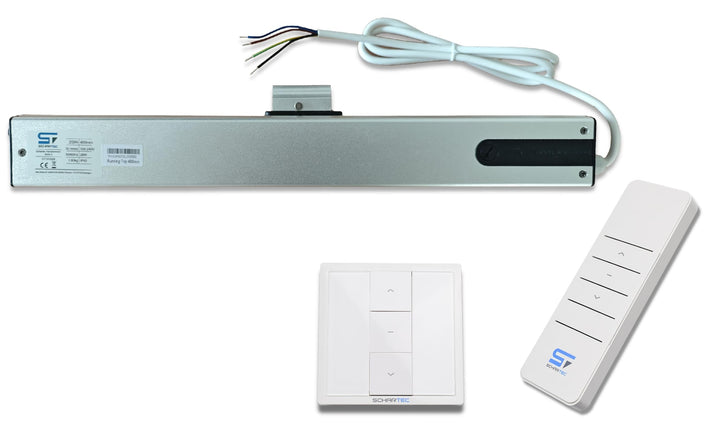 SCHARTEC Fenster Motor Set 230v elektrisch mit Schalter und Fernbedienung Kippfenster Dachfenster Fe