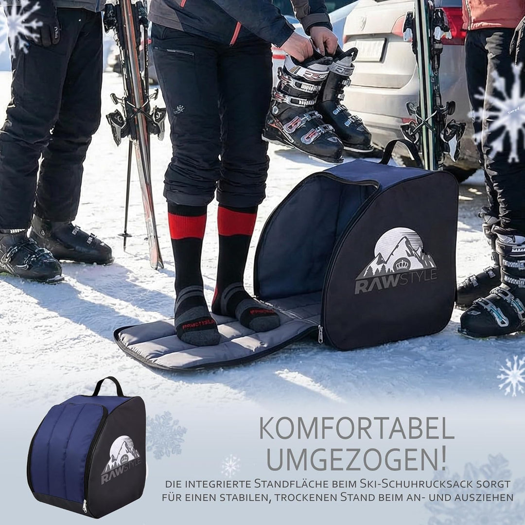 Rawstyle Skitasche Ski-Schuh-Tasche Set SKI-Tasche 160cm oder 180cm wasserdicht Ski Bag Ski Cover Wi