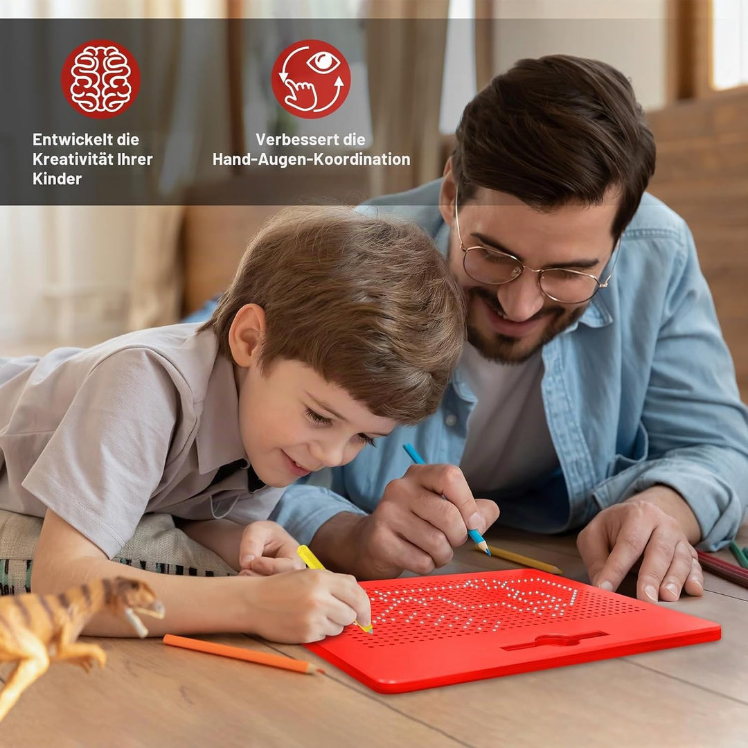 ALEENFOON Magnetisches Zeichenbrett für Kinder ab 3 Jahren, Reissbrett Magnetisch Schreibtafel Zeich