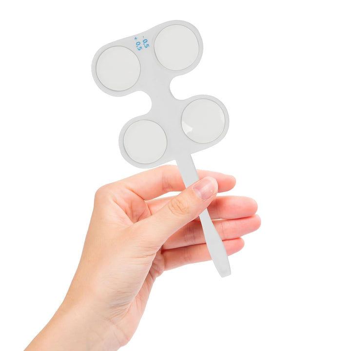 NUOBESTY 2 Stück Optometrischer Test Flipper 50°/100° aus Optischem Kunststoff Sehtherapiegerät für