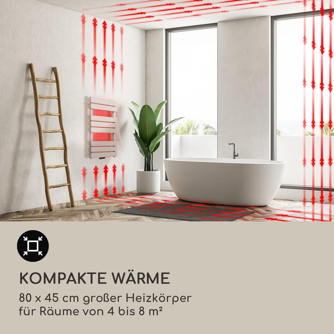 Blumfeldt Badheizkörper, Design Heizkörper Flach, Sparsamer Flachheizkörper Vertikal, Wand-Röhrenhei