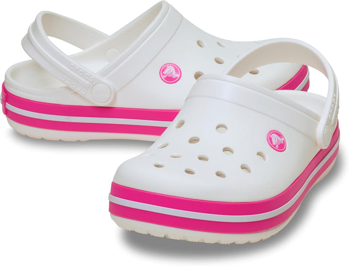 Crocs Unisex Kinder Crocband K Clog 22/23 EU White Pink Crush, 22/23 EU White Pink Crush